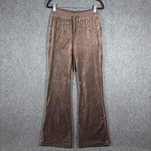 Aeropostale Flare High-Rise Velour Pants Brown Womens Size Medium #2056